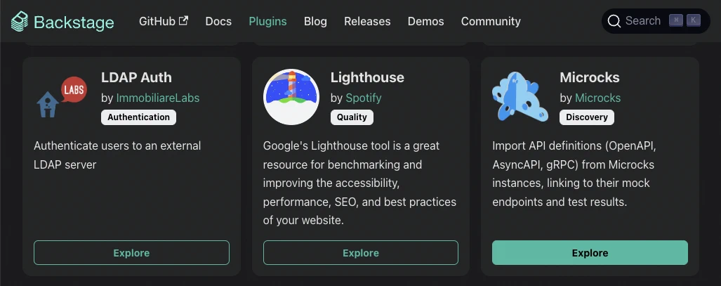 Backstage plugins