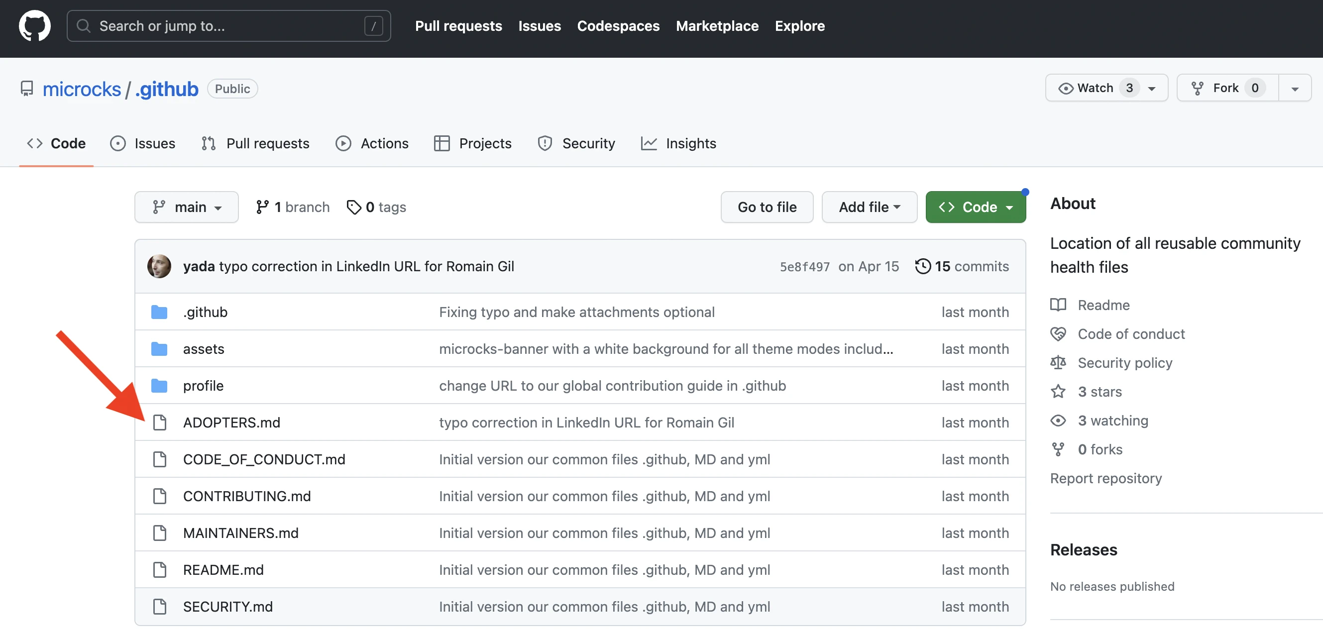 Editing the Adopters file on GitHub #1