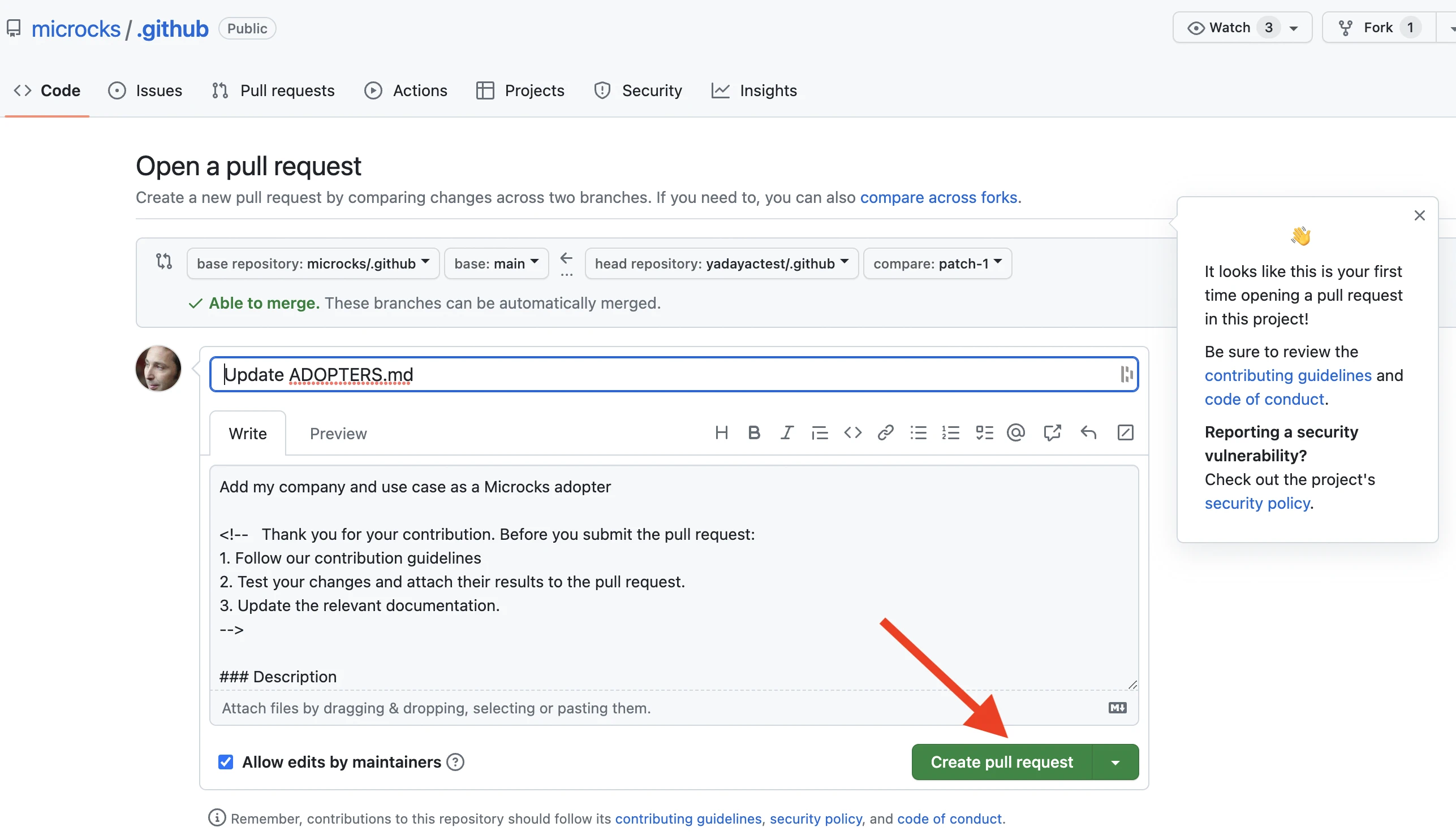 Editing the Adopters file on GitHub #5