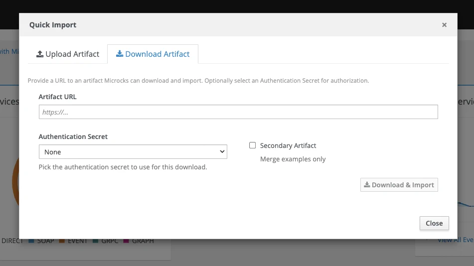 quick download dialog